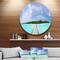 Designart - Maldives Panorama' Seascape Photography Circle Metal Wall Art